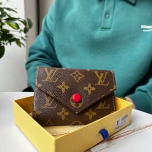 Porte-monnaie LV Marron Rouge