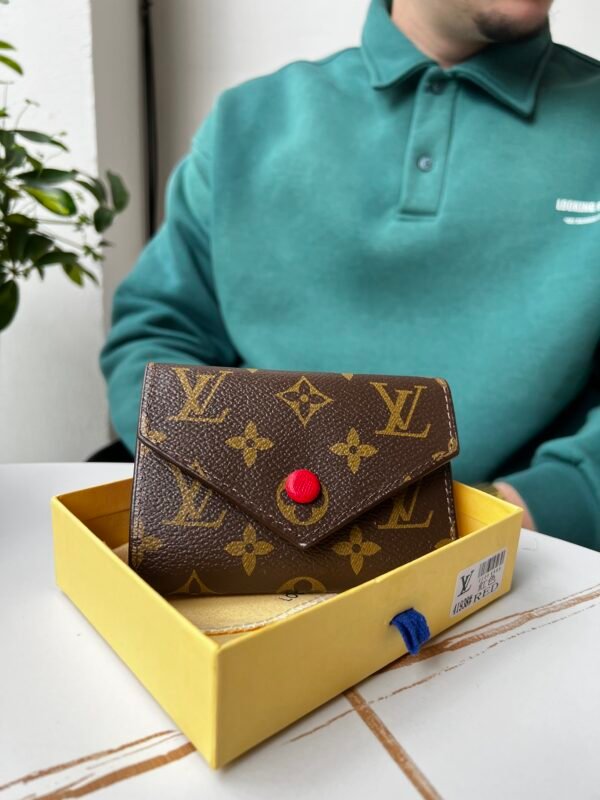 Porte-monnaie LV Marron Rouge