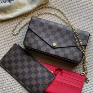 Sac LV Félicie Damé Intérieur Rouge