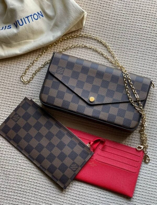 Sac LV Félicie Damé Intérieur Rouge