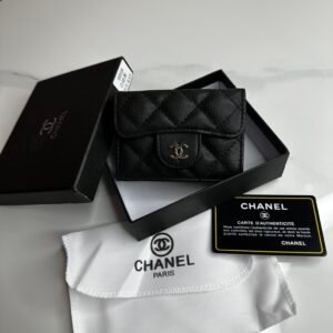 Porte-monnaie Channel Mini Noir