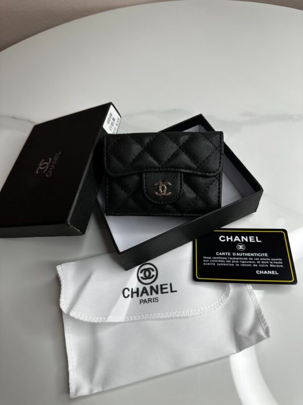 Porte-monnaie Channel Mini Noir