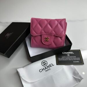 Porte-monnaie Channel Pink