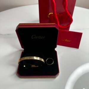 Bracelet Cartier Love + Bague + Sac Shopping