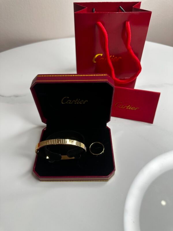 Bracelet Cartier Love + Bague + Sac Shopping
