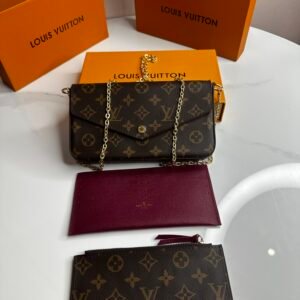 Sac LV Félicie Intérieur Bordeaux