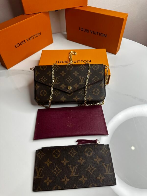 Sac LV Félicie Intérieur Bordeaux