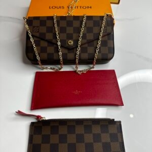 Sac LV Félicie Damé Intérieur Rouge