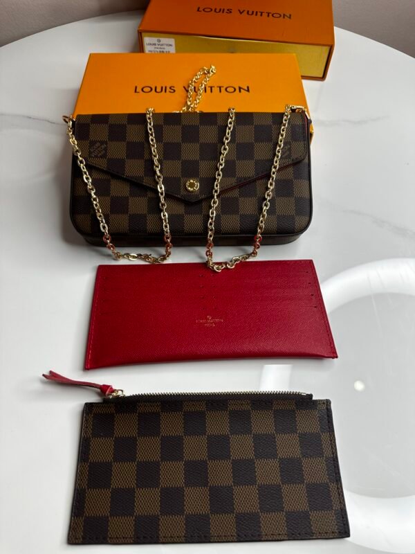 Sac LV Félicie Damé Intérieur Rouge