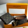 Pack Ceinture + Portfeuille Hermes LV Marron
