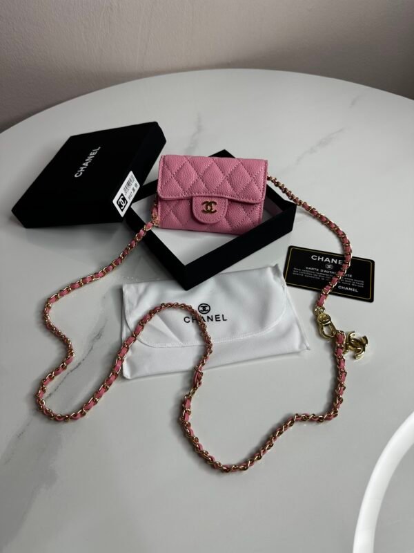Mini Sac chanel Rose Bébé Caviar  4900DA