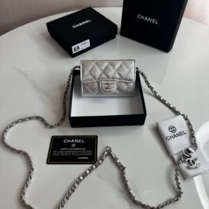 Mini Sac Chanel Full Argenté Caviar   4900 DA