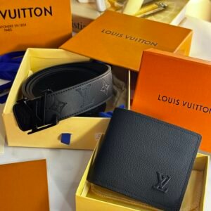 Pack Ceinture + Portefeuille LV Avec Packaging