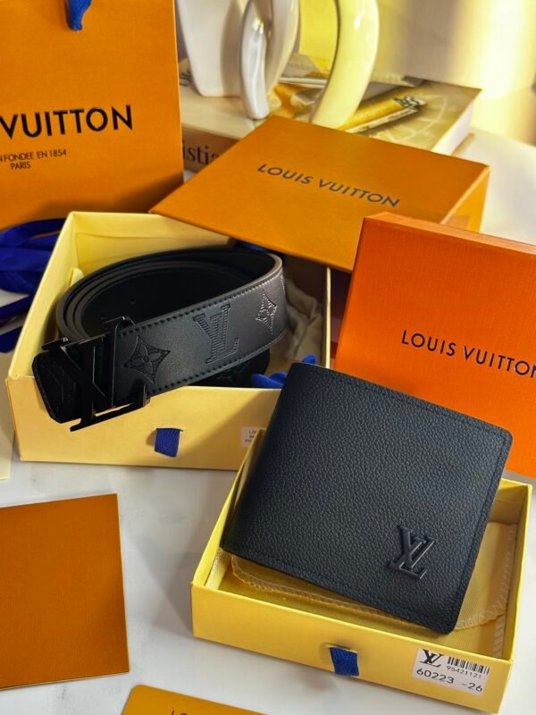 IMG_7812 Pack Ceinture + Portefeuille LV Avec Packaging