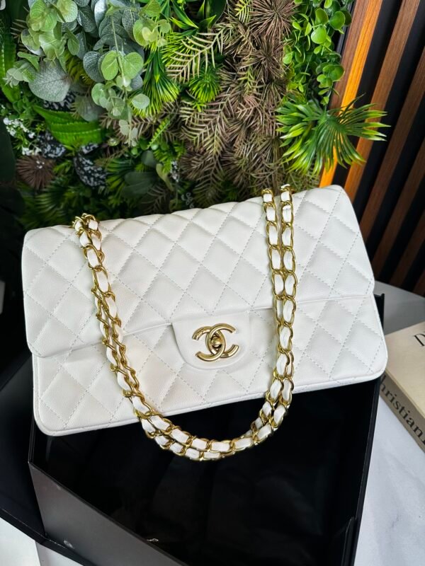 IMG_8732 Sac Channel Jumbo Blanc 30 CM