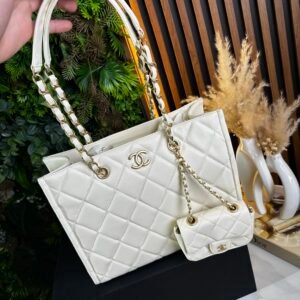 Sac channel 2 Pieces Blanc 30 CM