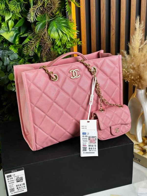Sac Channel 2 Pieces Pink 30 CM